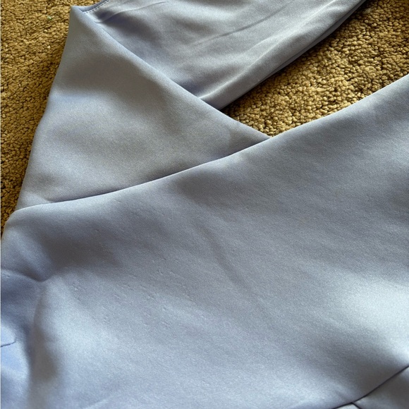 ASOS Maternity Scuba Off the Shoulder Lace Dress in Lilac - Picture 6 of 7